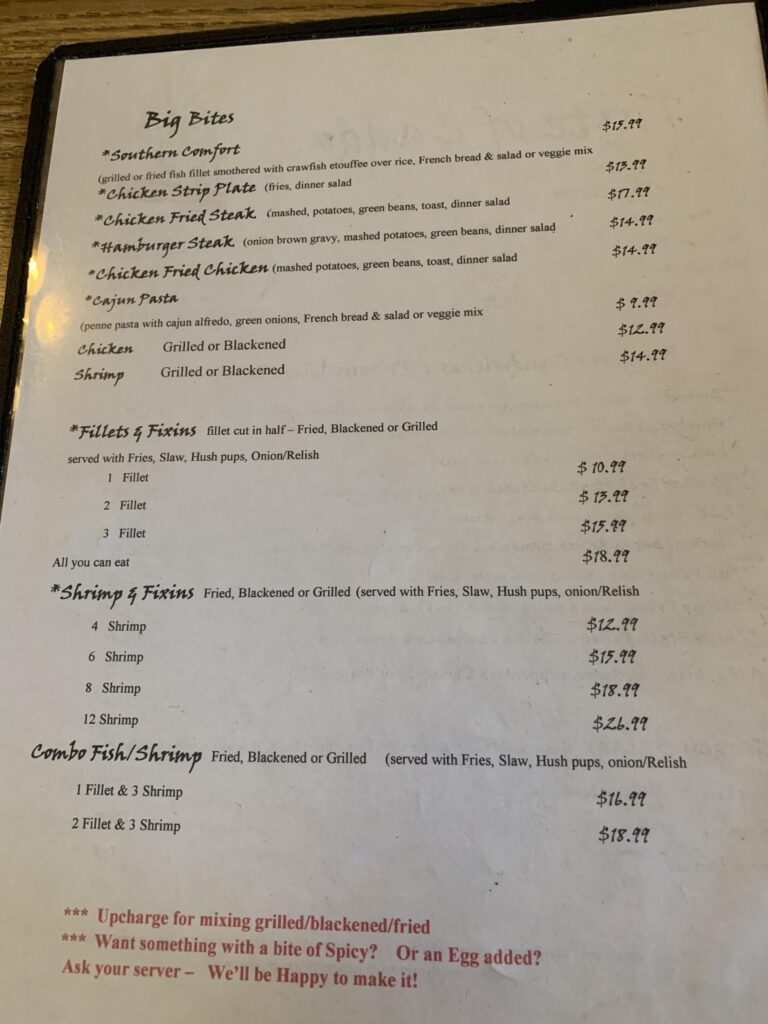 Taste of Caddo Eatery Menu 3