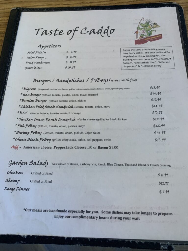 Taste of Caddo Eatery Menu 8